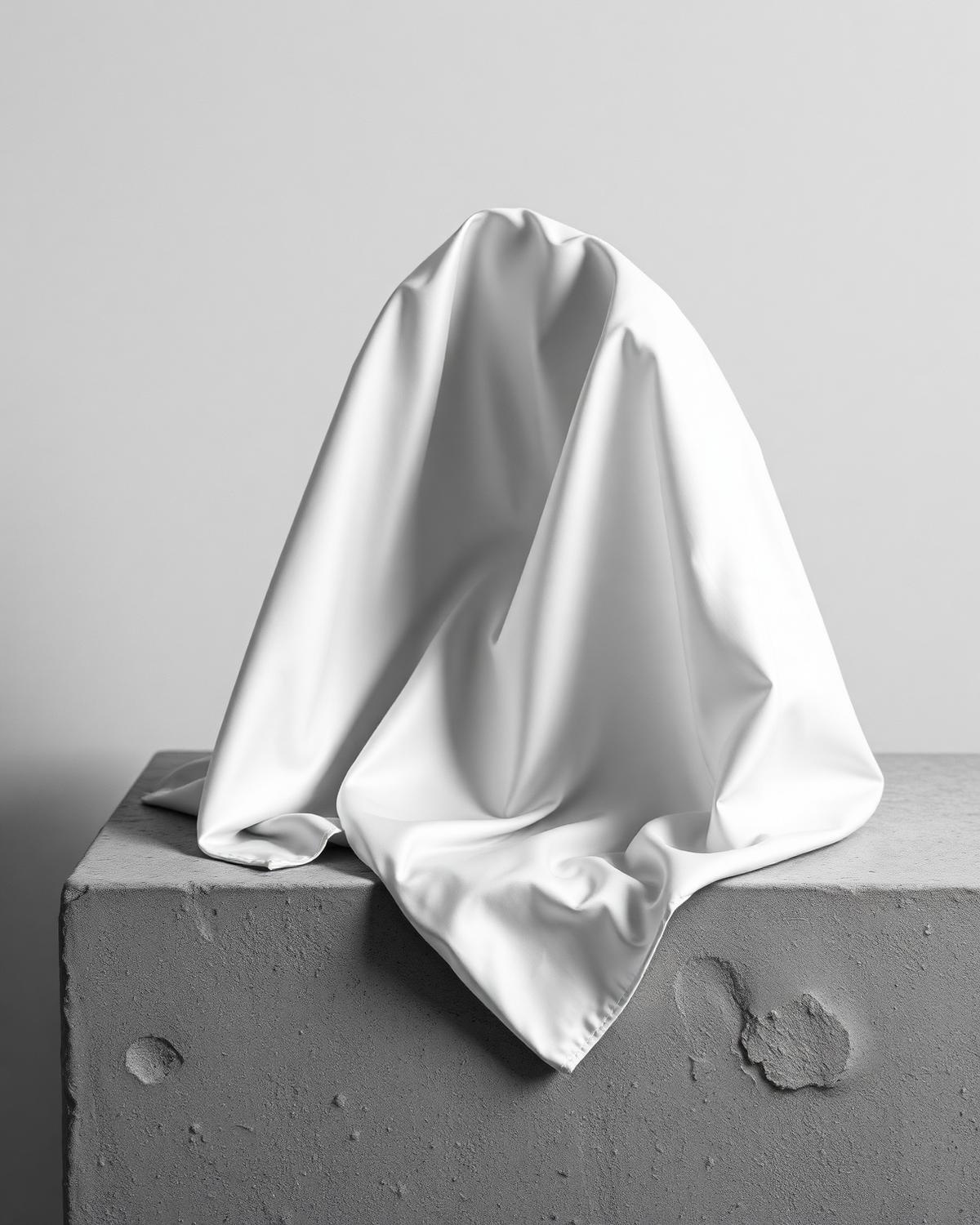 Draped silk still life